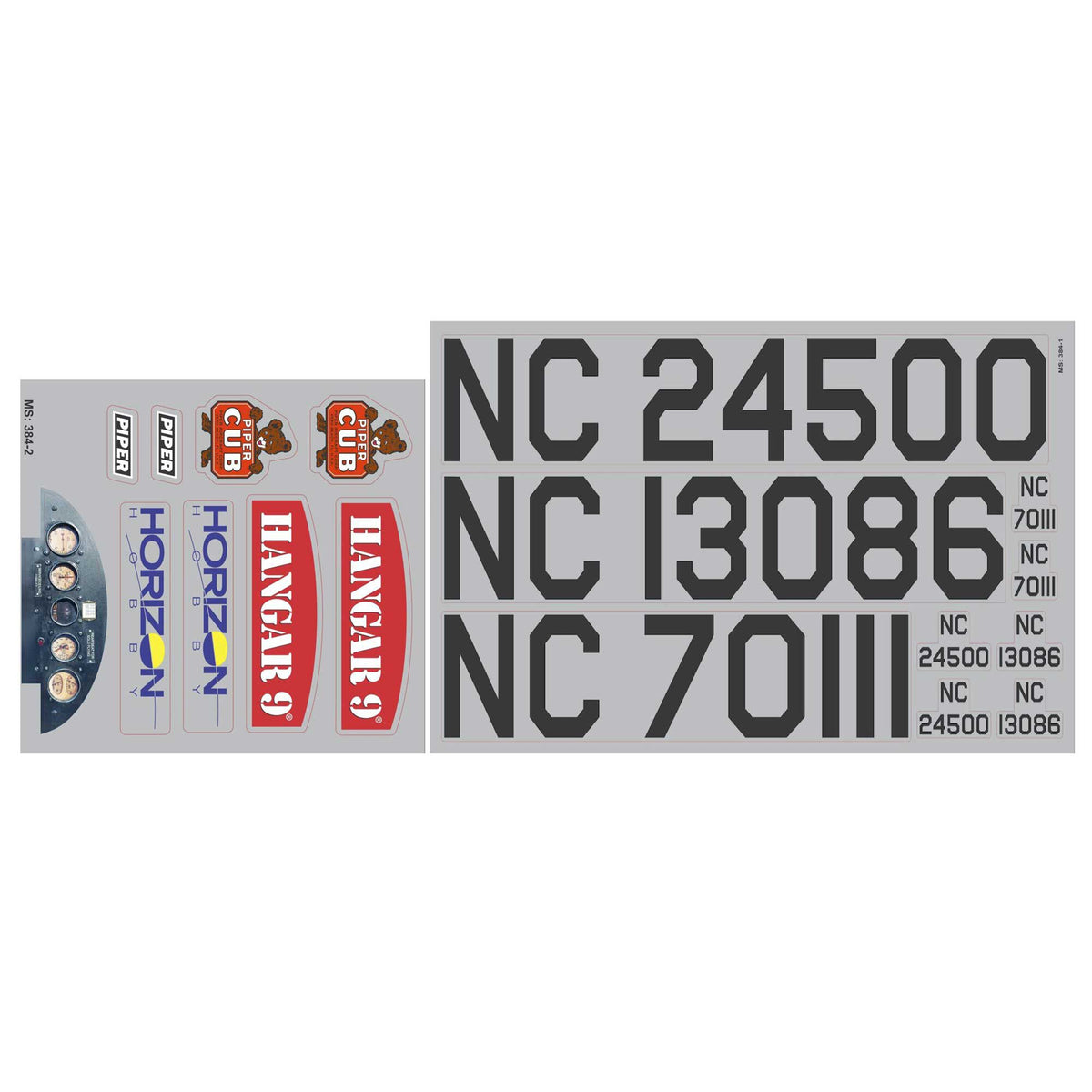 Decal Sheet: J-3 Cub 10cc