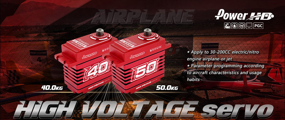 POWER HD HD-A-40CHV - Power HD A-40CHV Plane Coreless alu case HV Progr 40kg/0.10s