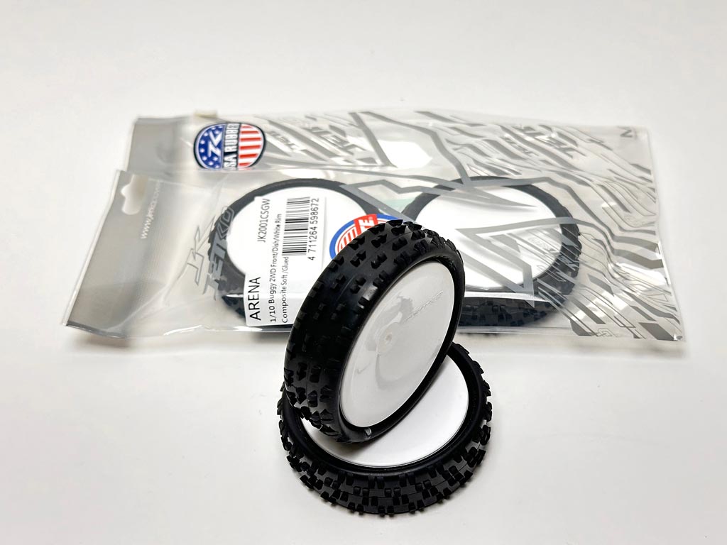 JETKO JK2001CSGW - Jetko Arena 2wd 1:10 Buggy 2.2 Front Tyres White Wheel Soft