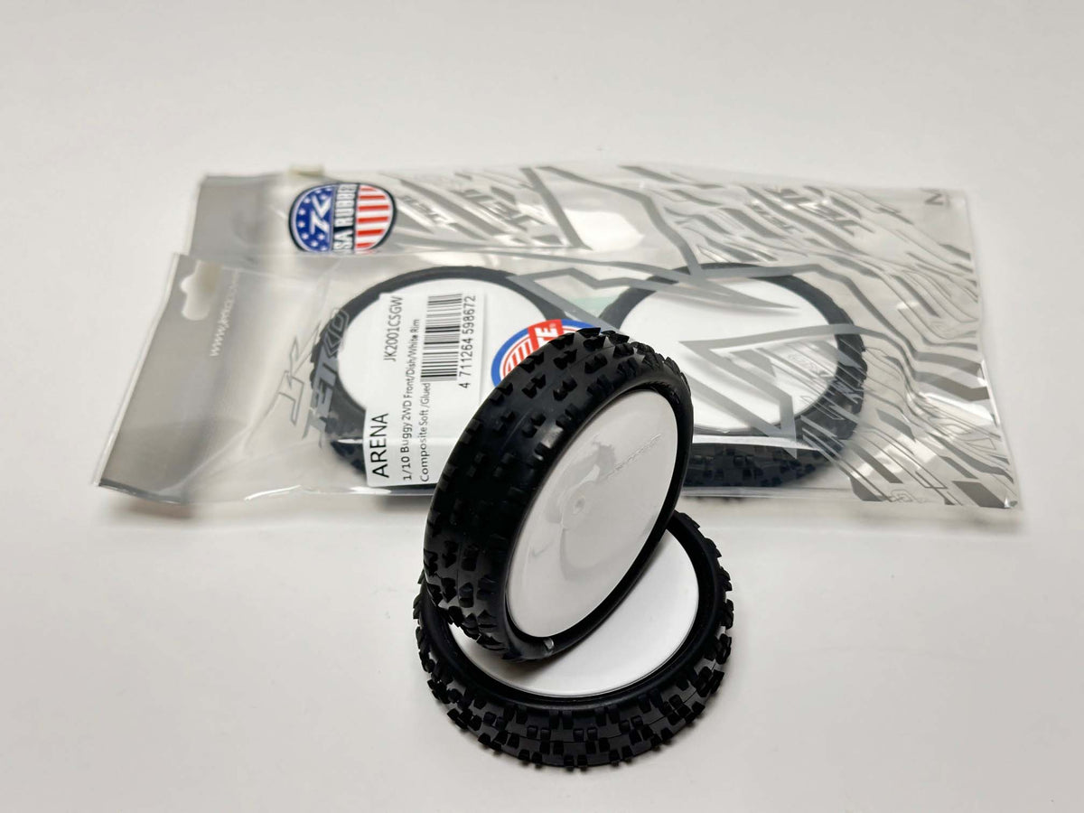 JETKO JK2001CSGW - Jetko Arena 2wd 1:10 Buggy 2.2 Front Tyres White Wheel Soft