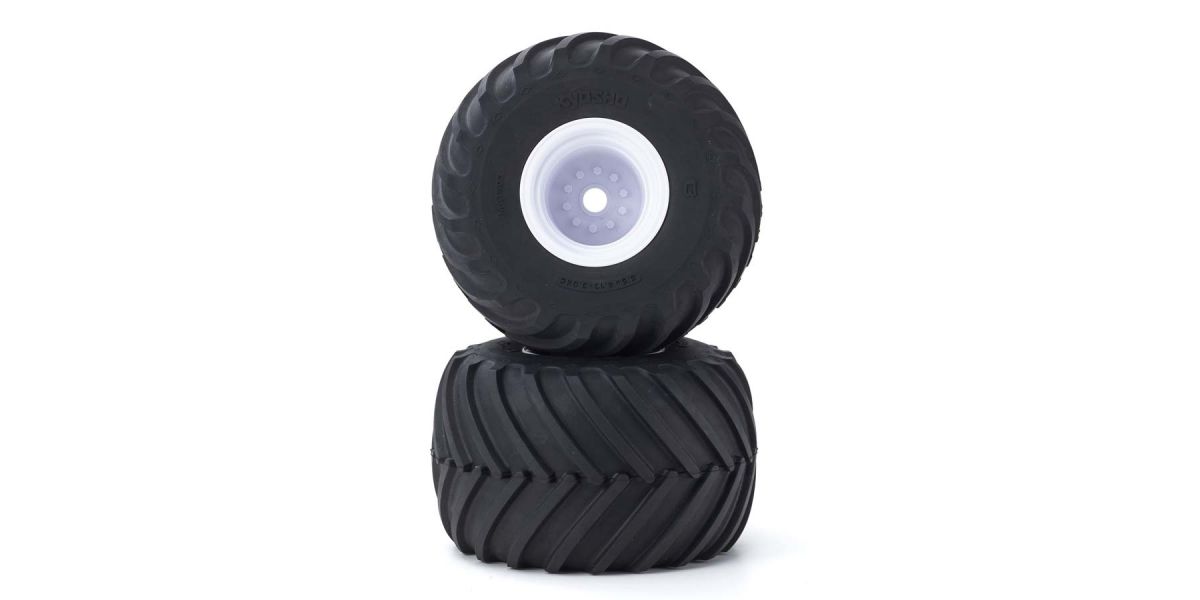 KYOSHO K.MATH001W - Pre-Glued Tyres Kyosho USA-1 Monster V-Shape 1:8 Mad Series 2 pcs