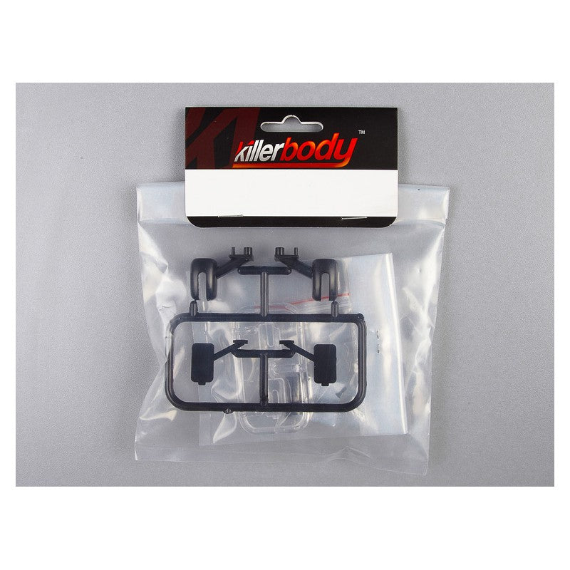 DISC.. Rear view mirror set "Type-F" incl. LED's