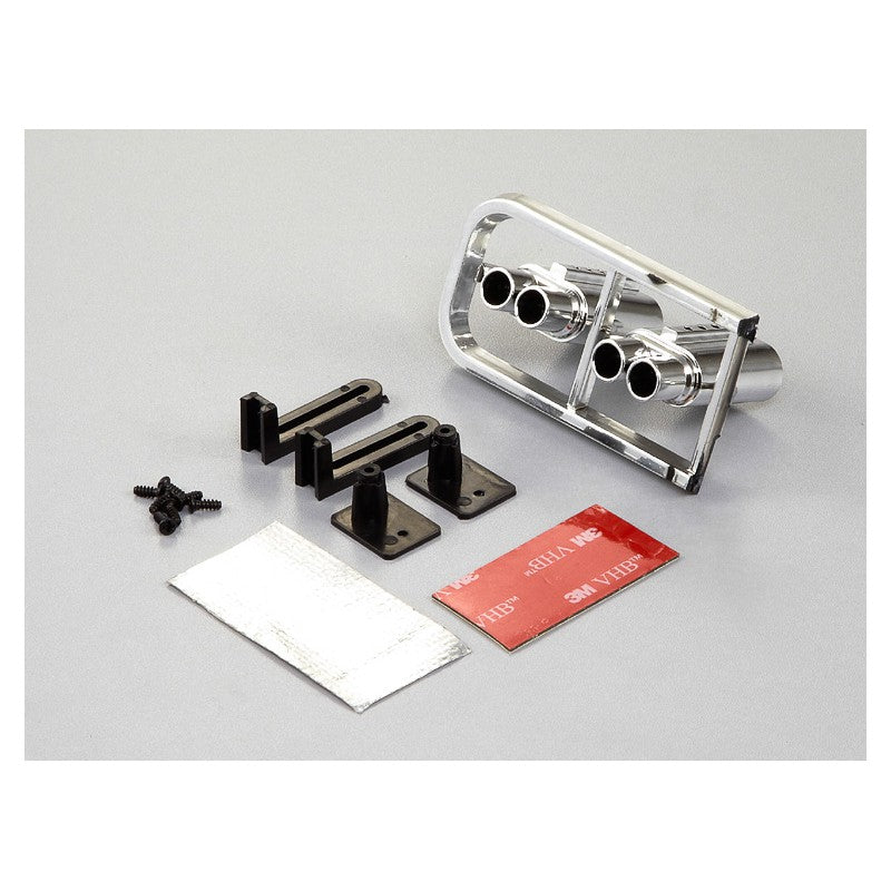 Chrome exhaust set "Double Type" w/o LED