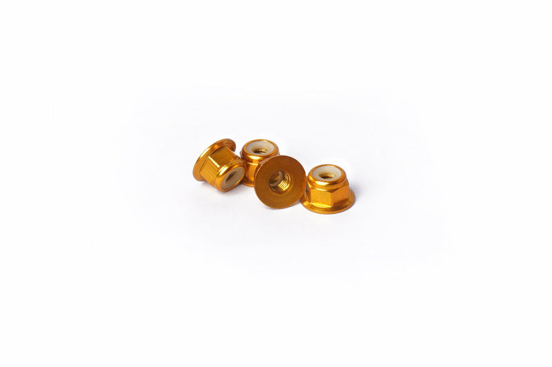 KOSWORK KOS04309 - Flanged Nylon Lock Nuts M4 Gold Koswork 4 Optima Series