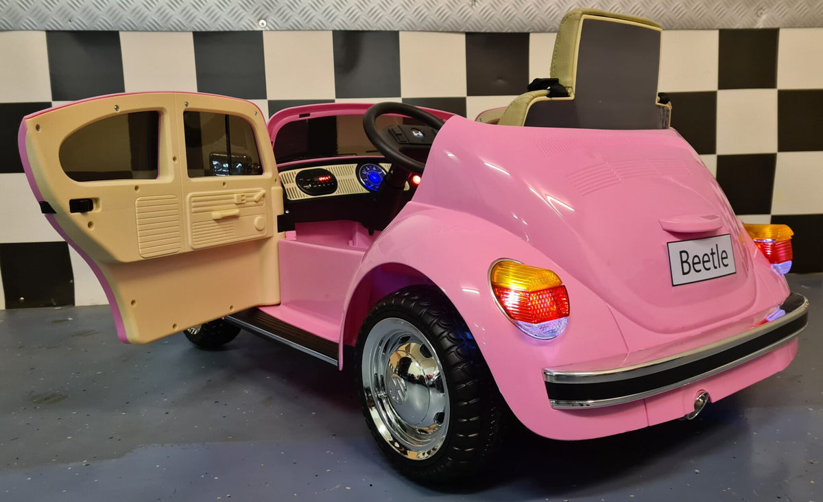 Volkswagen Beetle 12V electric car for kids – pink