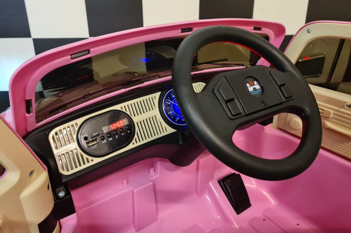 Volkswagen Beetle 12V electric car for kids – pink