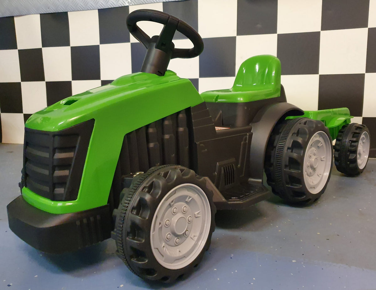 Kids' tractor 6V – 1 seat, green