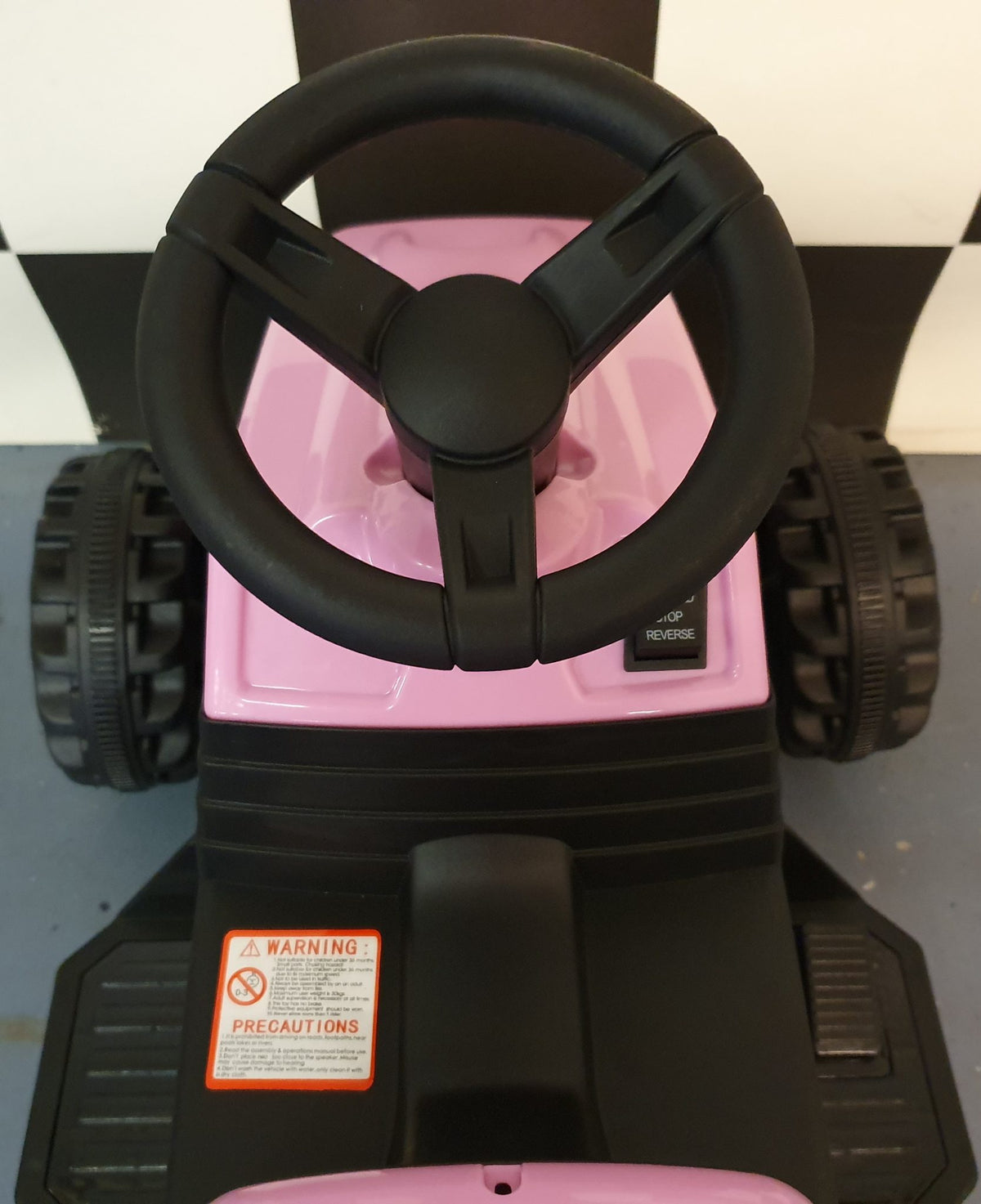 Kids' tractor 6V – 1 seat, pink