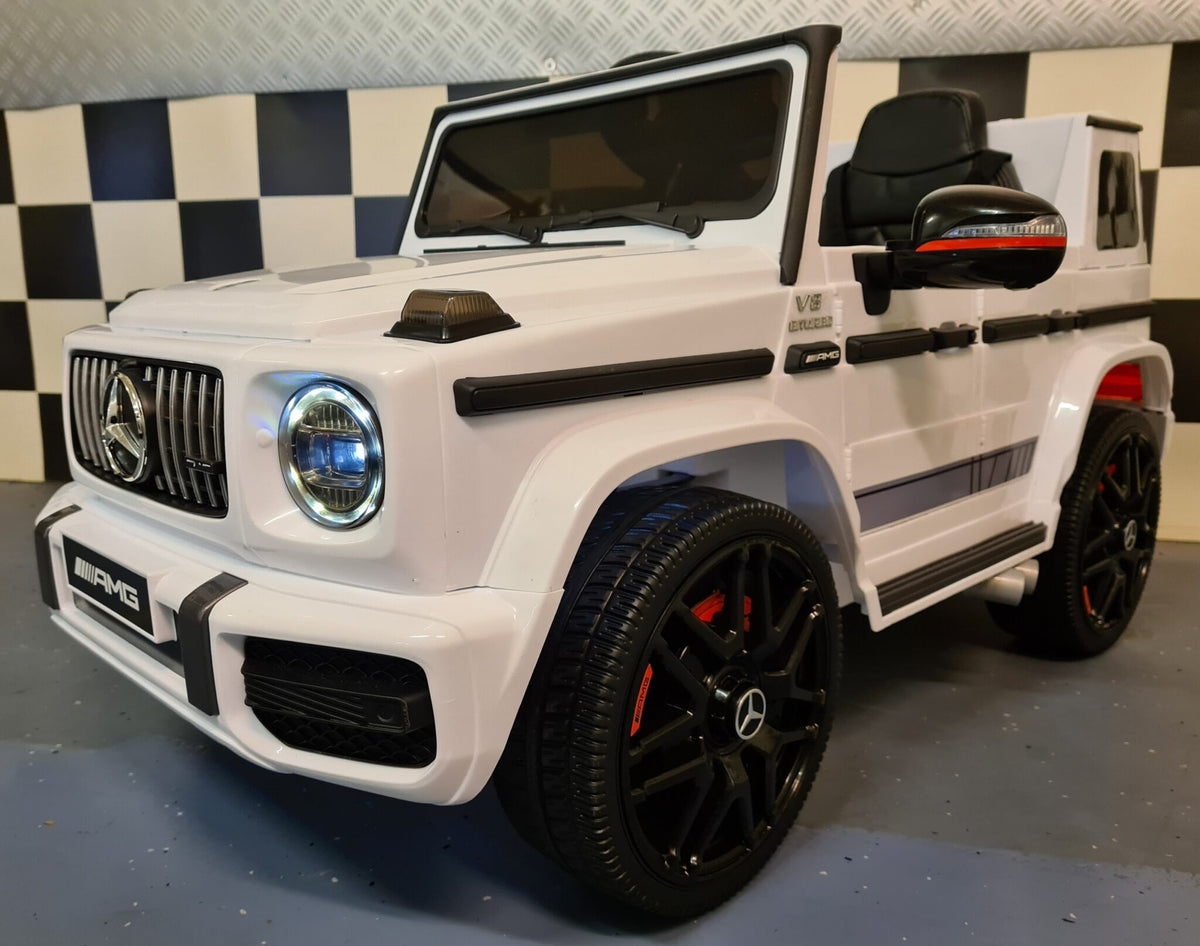 Mercedes-Benz G63 12V electric car for kids – 1 seat, white
