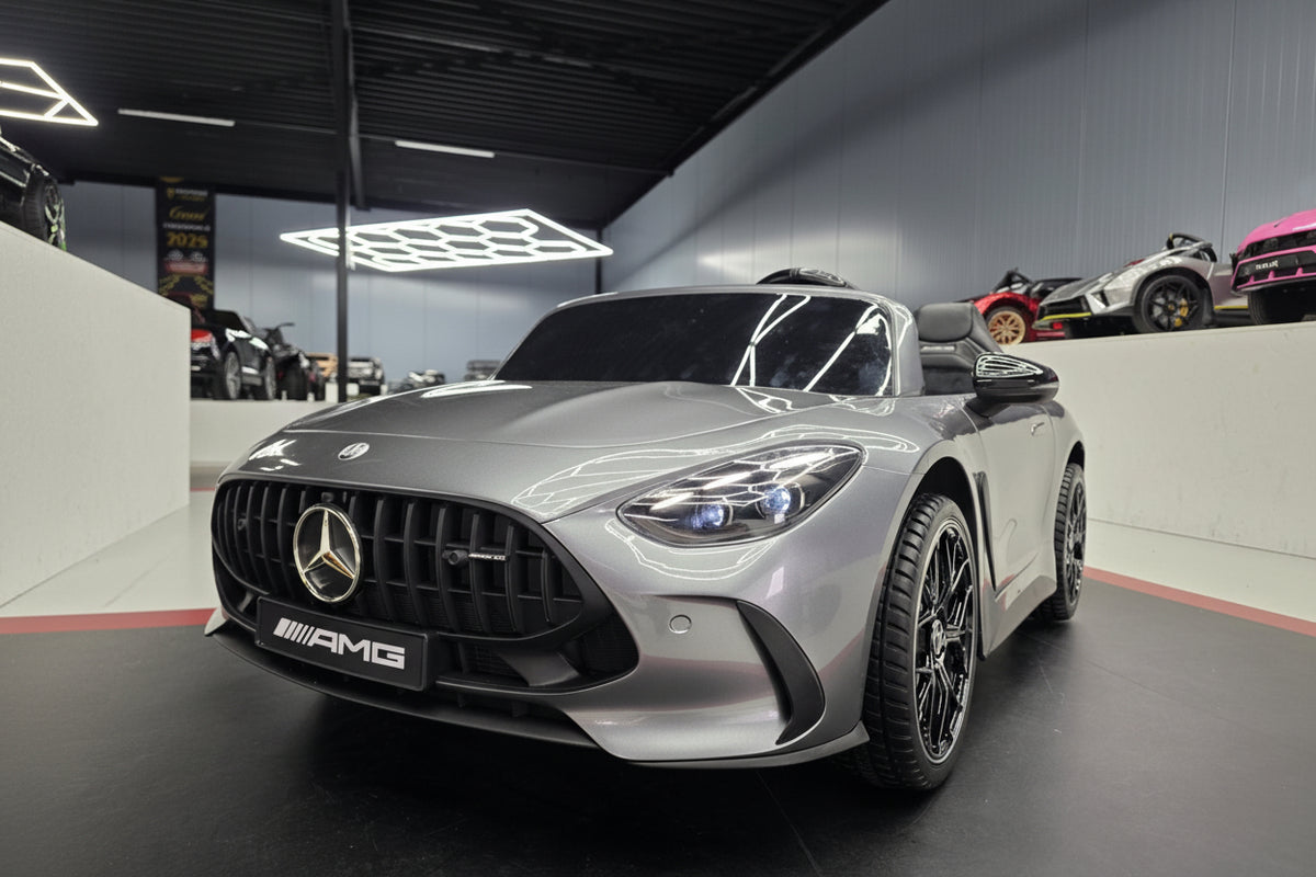 Mercedes-Benz GT63 24V electric car for kids – 2 seats, metallic grey