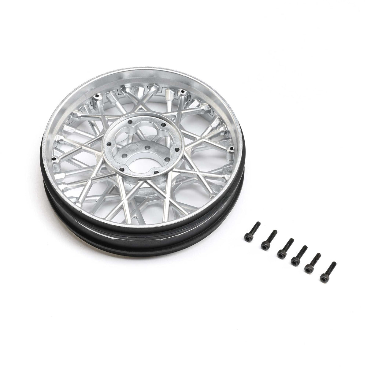 Front Wheel Set, Satin Chrome: PM-SM