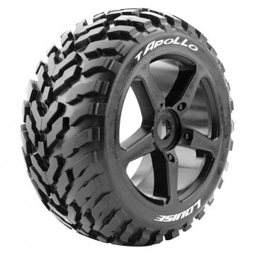Louise RC World L-T3252SB - Tires & Wheels T-APOLLO 1/8 Truggy Soft Black (2)