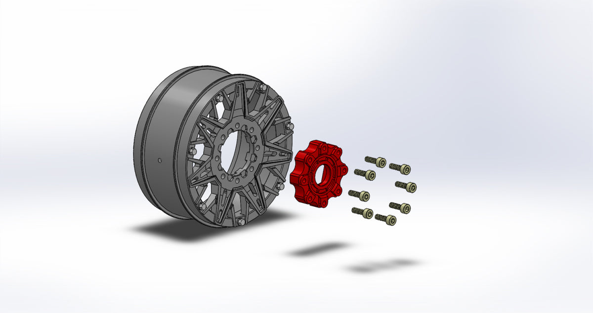 Tires & Wheels B-UPHILL 1/8 Buggy Soft MFT (Removable 17mm Hex 0" & 1/2" Offset) (2)