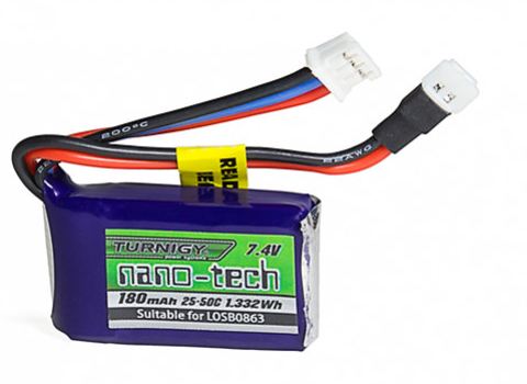 LiPo battery nano-tech 7,4V 180mAh 2S 25C LiPoly