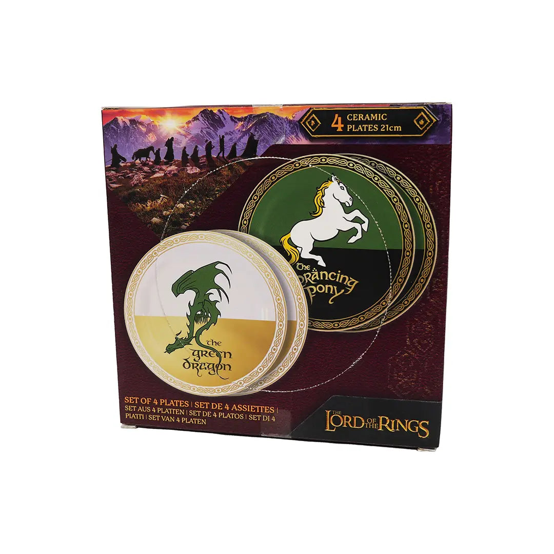 Set of 4 plates Lord of the Ring - Taverns