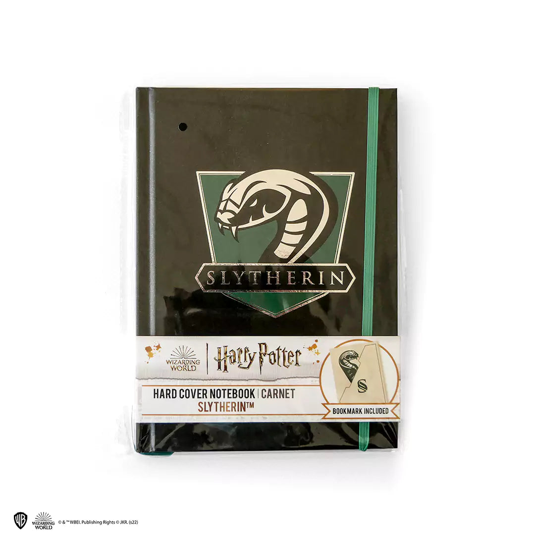 Hard cover notebook and bookmark - Slytherin crest
