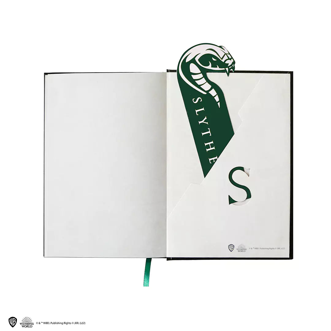 Hard cover notebook and bookmark - Slytherin crest