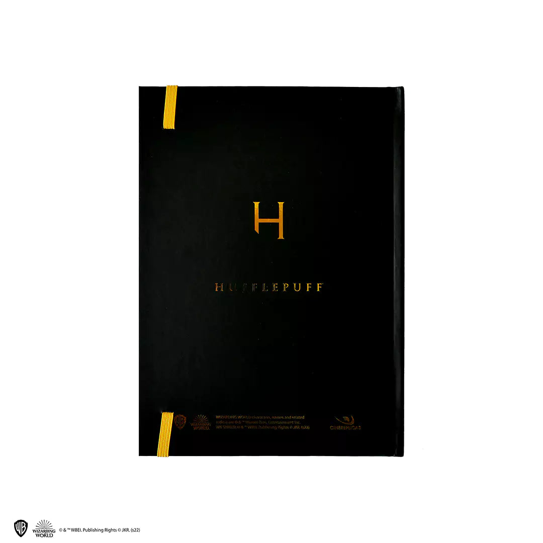 Hard cover notebook and bookmark - Hufflepuff crest