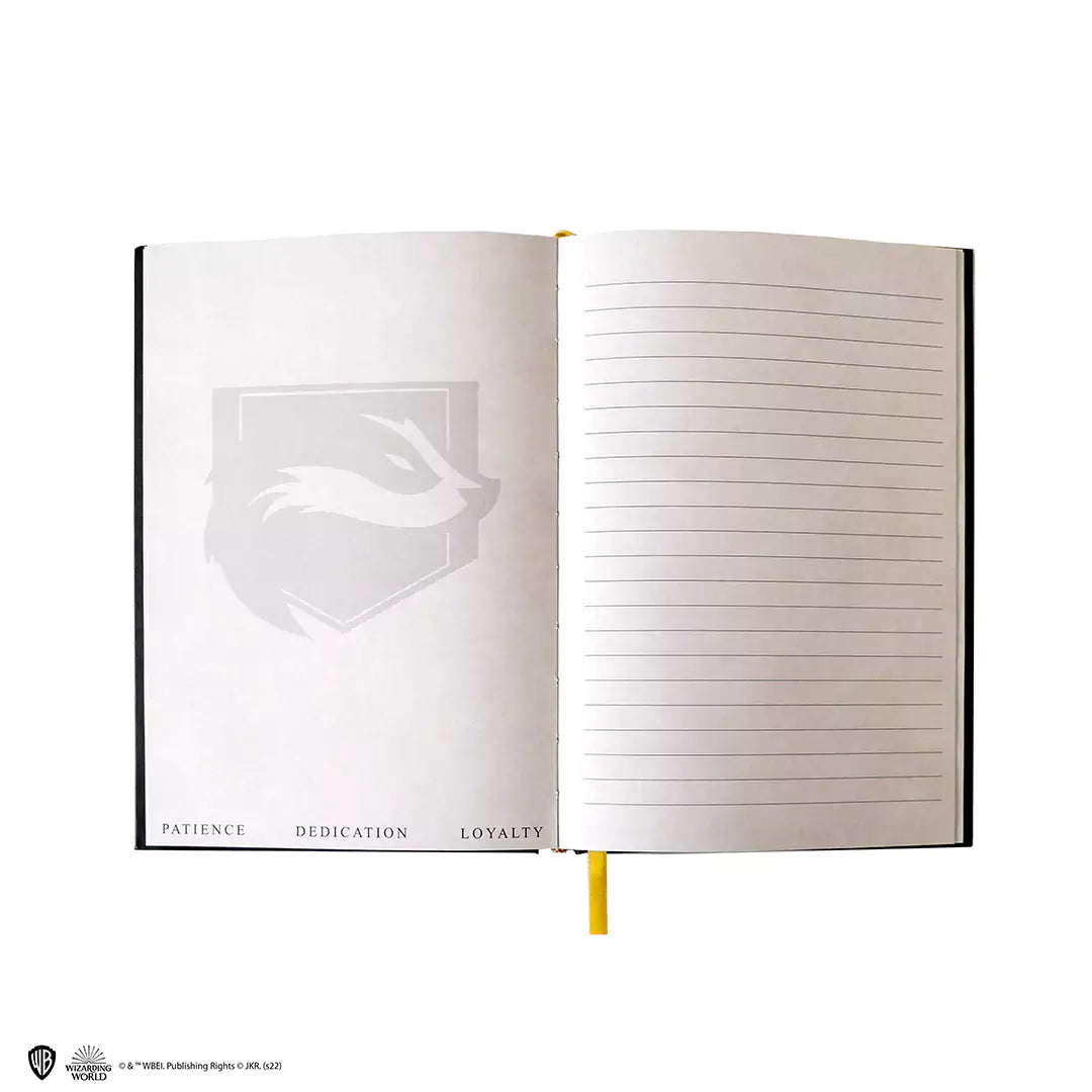 Hard cover notebook and bookmark - Hufflepuff crest