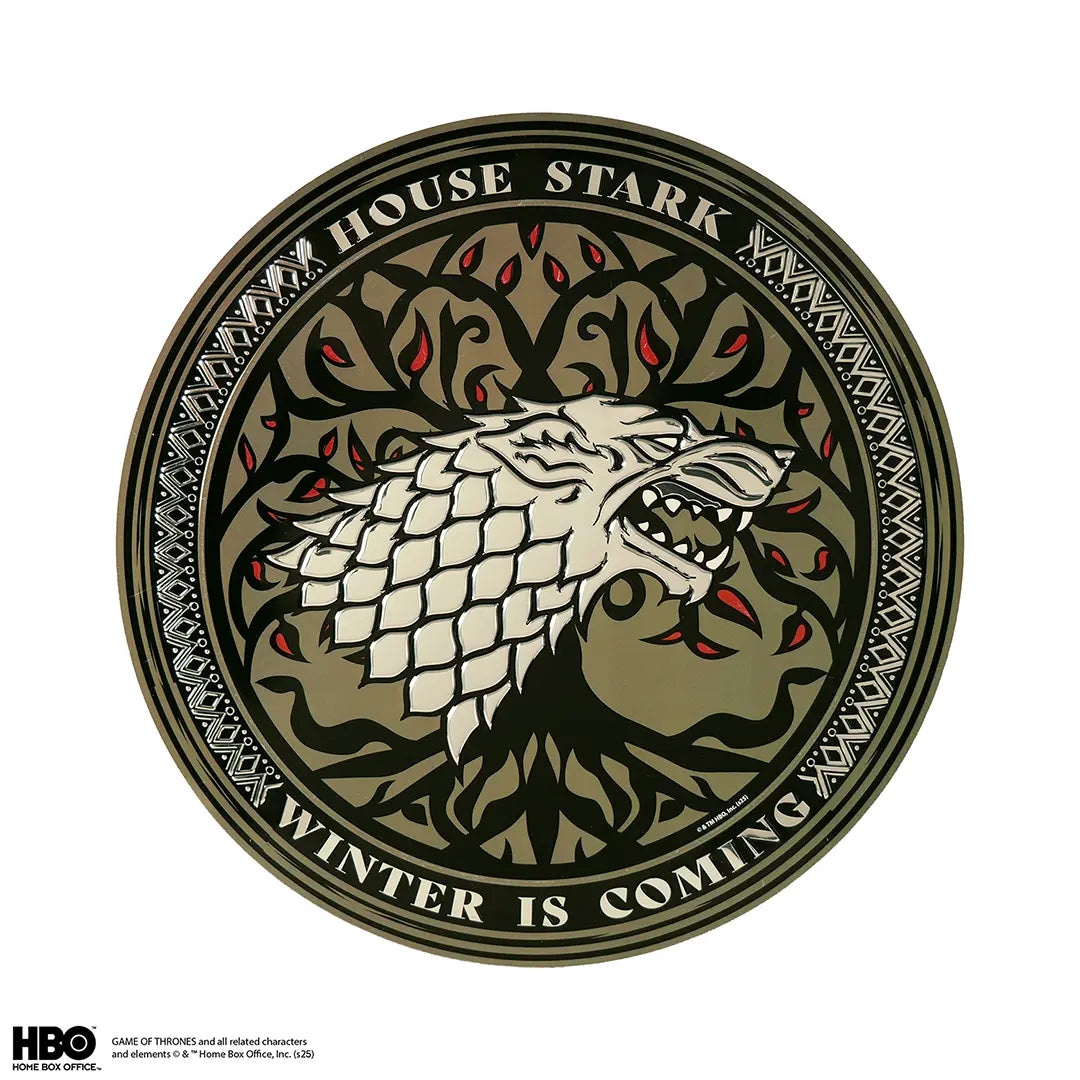 Round aluminium plate Stark - Game Of Thrones