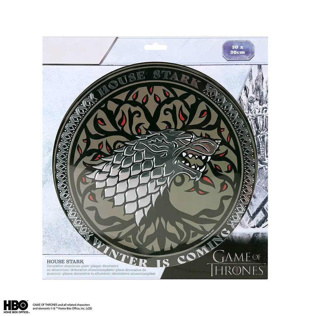 Round aluminium plate Stark - Game Of Thrones