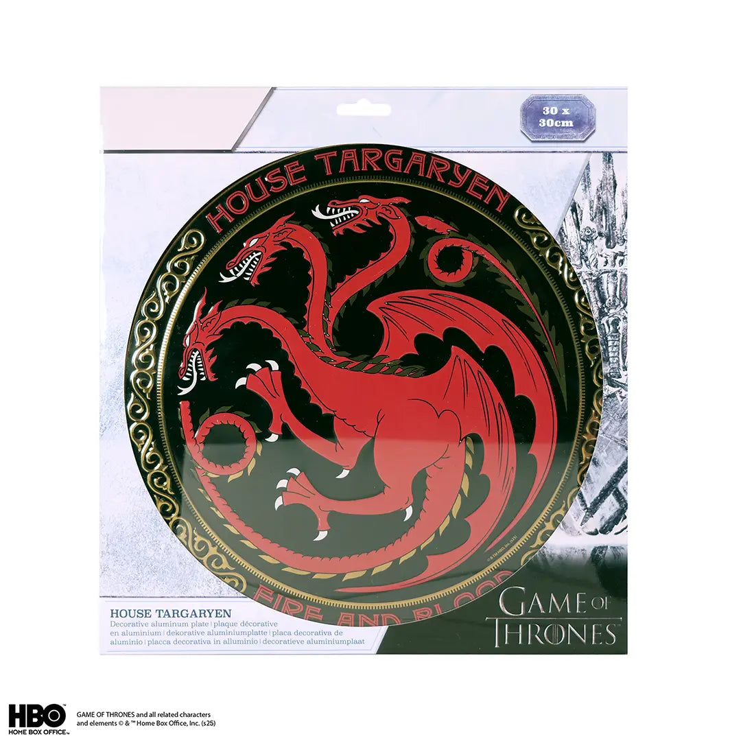Round aluminium plate Targaryen - Game Of Thrones