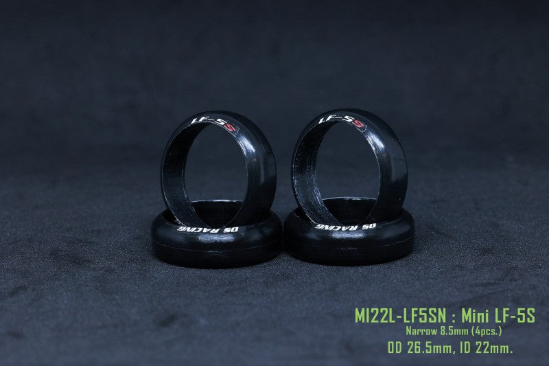 DS Racing MI20H-LF5SN - LF5S 8.5 Drift Tire Set for 1:28 Mini-Z (4)