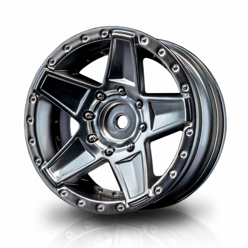 DISC.. Flat silver 648 1.9" wheel (+5) (4)