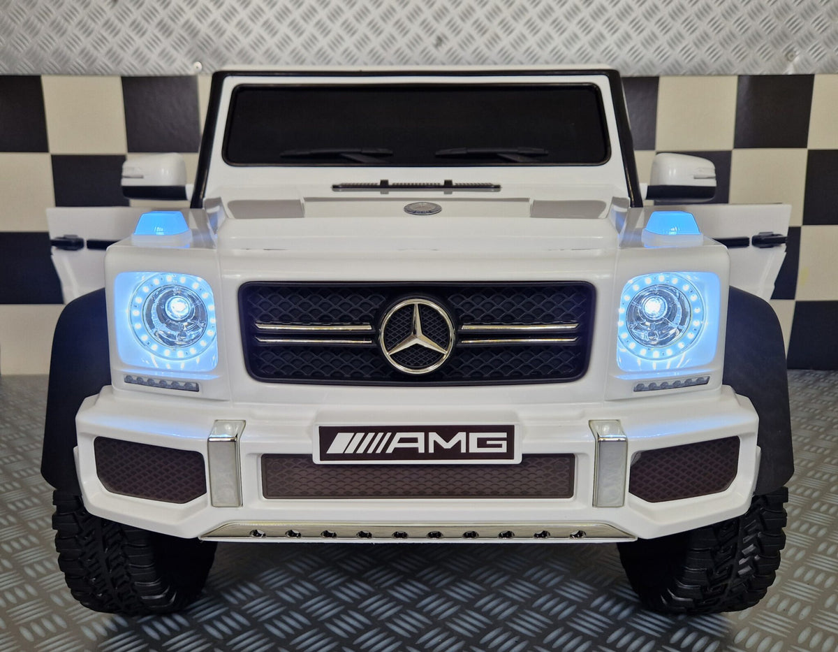 Kids' car Mercedes G63 6x6 AMG for 1 person in white