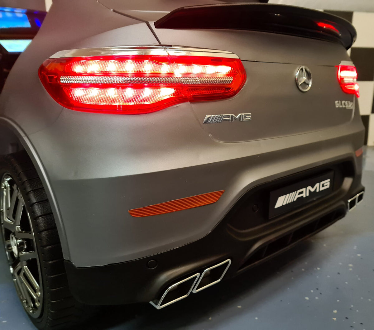 Mercedes-Benz GLC 63 AMG 12V electric car for kids – matt grey