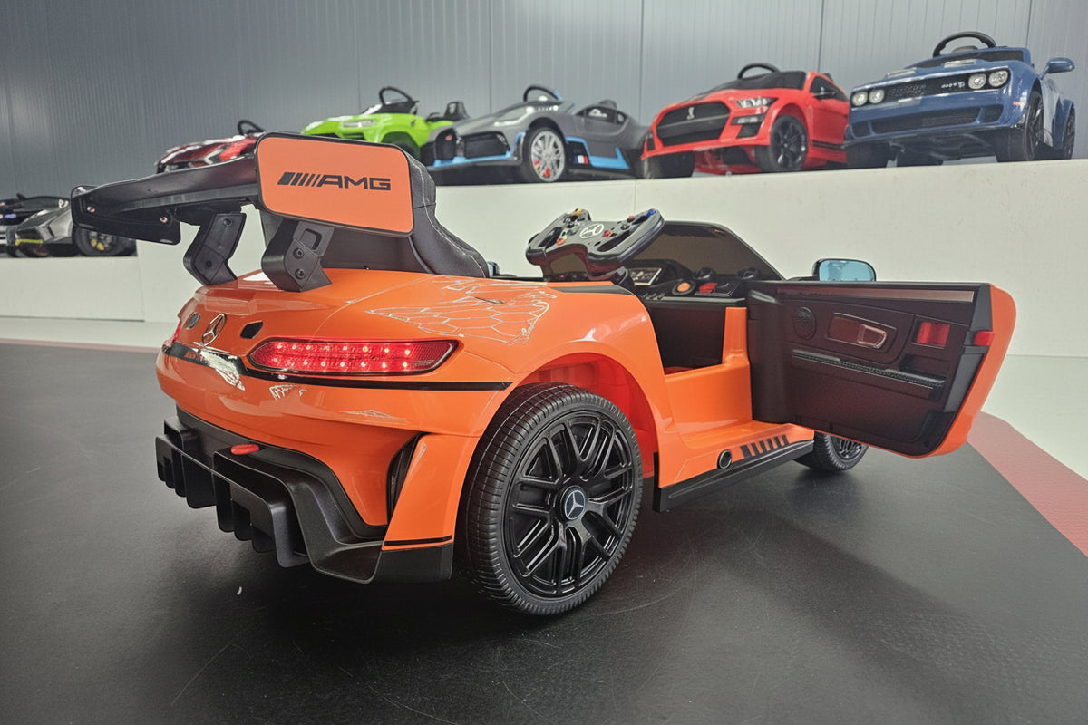 Mercedes-Benz GT3 AMG 12V electric car for kids – 1 seat, orange