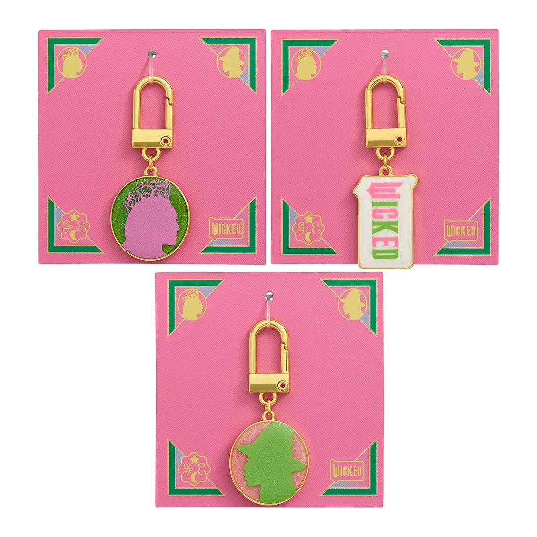 4 Charm & Chain Set - Glinda & Elphaba - Wicked