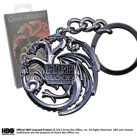 GOT - TARGARYEN Sigil Key Chain (steel gray)