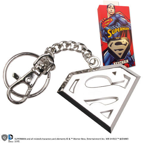 Superman Stainless Steel Logo Keychain