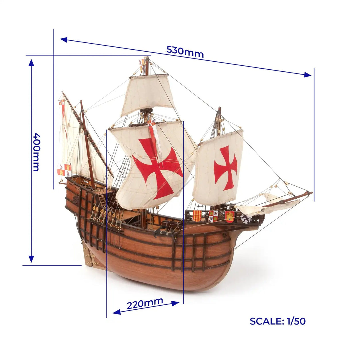 OcCre Santa Maria 1/50 Ship 530mm w/ Starter Pack