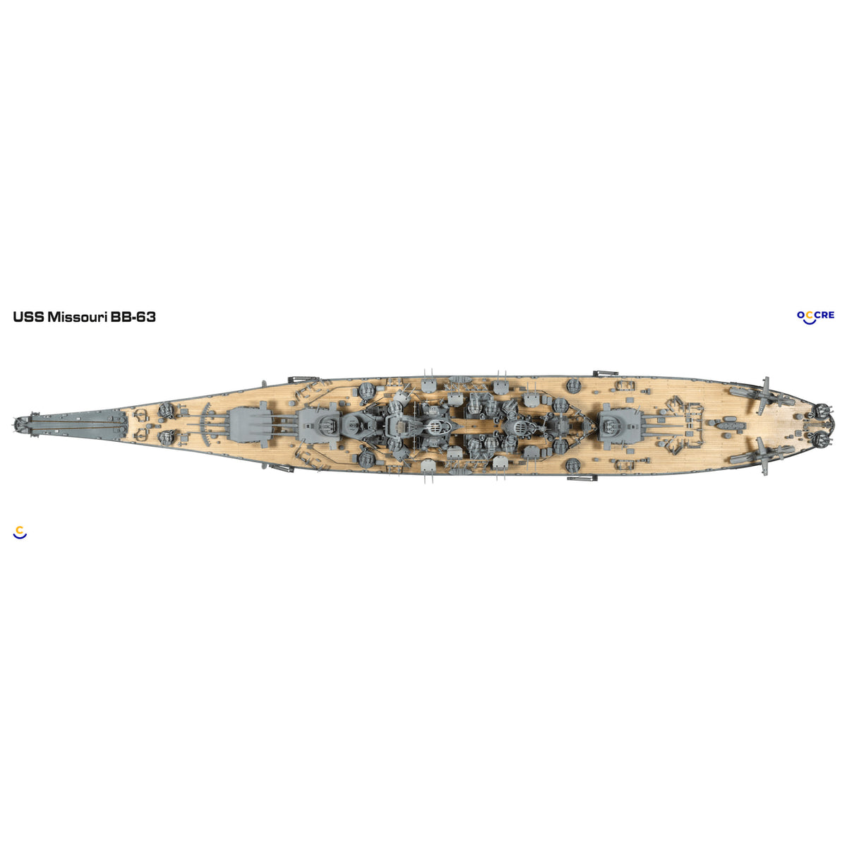 OcCre USS Missouri (BB-63) 1/200 Battleship 1355mm