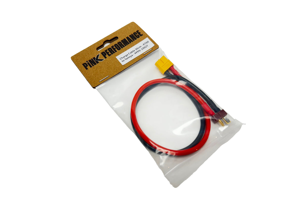 PINK PERFORMANCE PP0-1002T - Charge Cable 30cm Pink Performance - XT60 to Tamiya