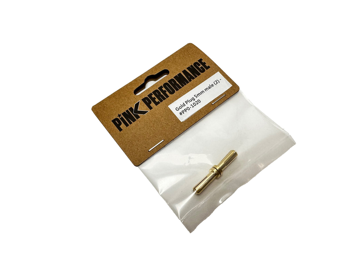 PINK PERFORMANCE PP0-1020 - Gold Plug 5mm male 2 pcs Pink Performance