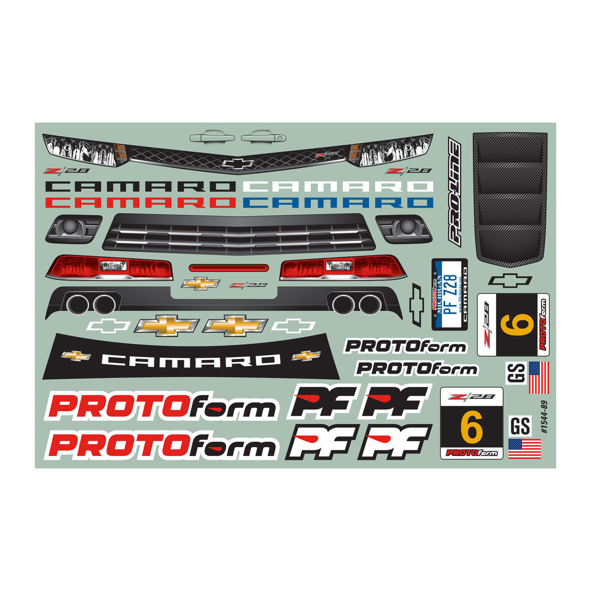 Chevy Camaro Z/28 Clear Body, 190mm : Touring Car