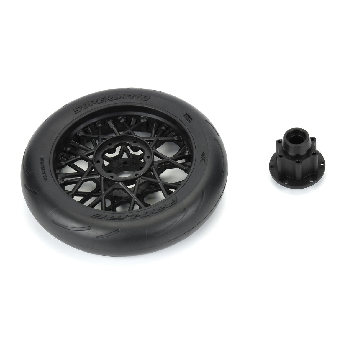 1/4 Supermoto Tire Front MTD Black Wheel: PM-MX/SM