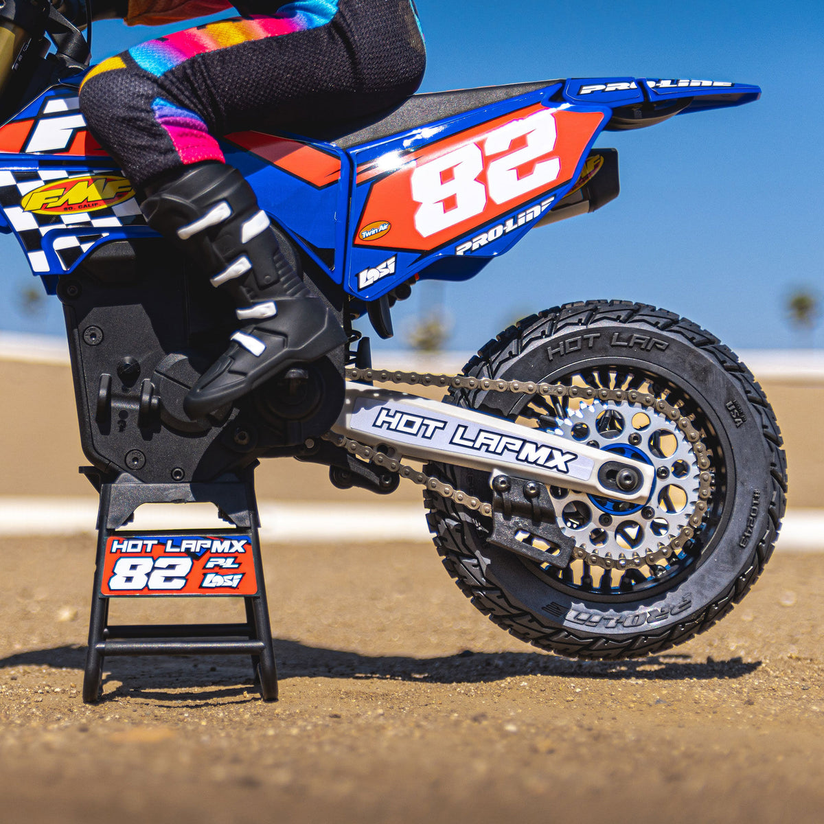 Hot Lap S3 Motorcycle Rear Tire Mounted on Black Supermoto Wheel for Promoto-MX Rear