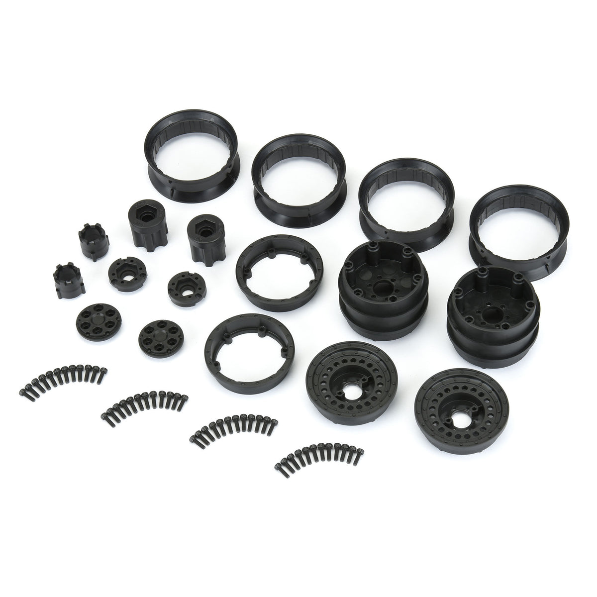 Carbine 1.9 Black Dually Wheels for Crawlers F/R