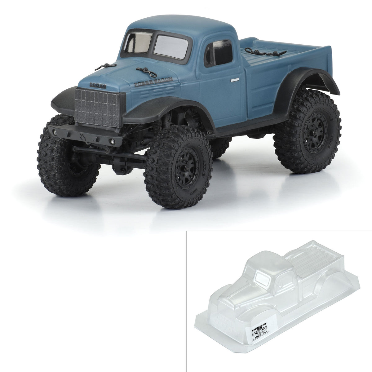 1946 Dodge Power Wagon Clear Body SCX24 JLU