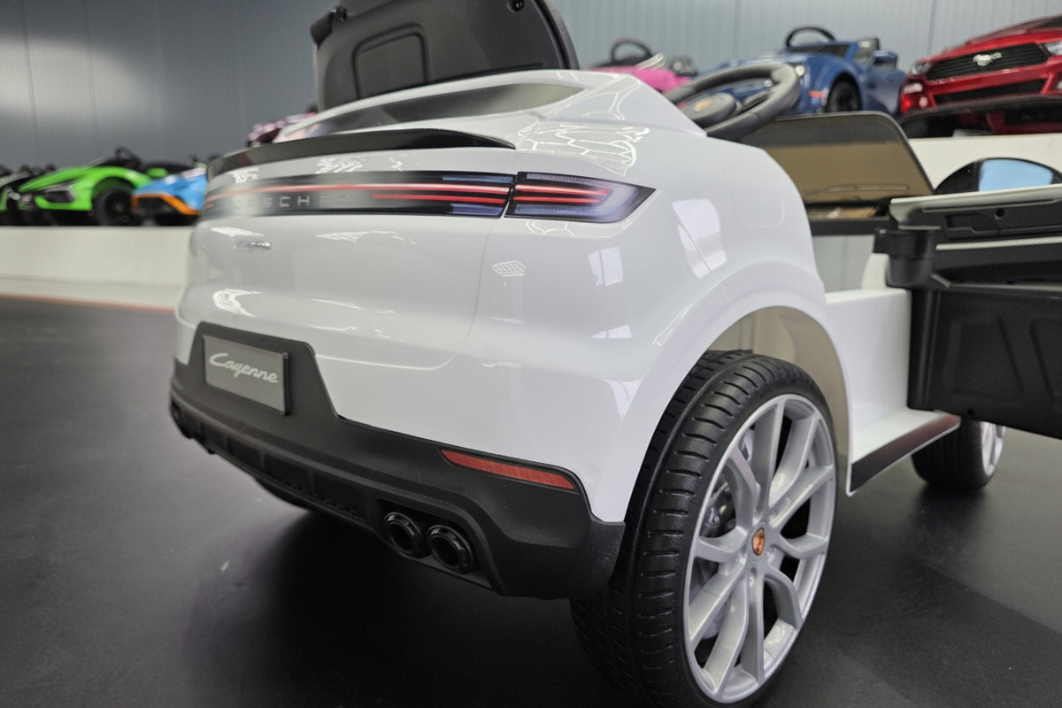 Porsche Cayenne 12V electric car for kids – 1 seat, white