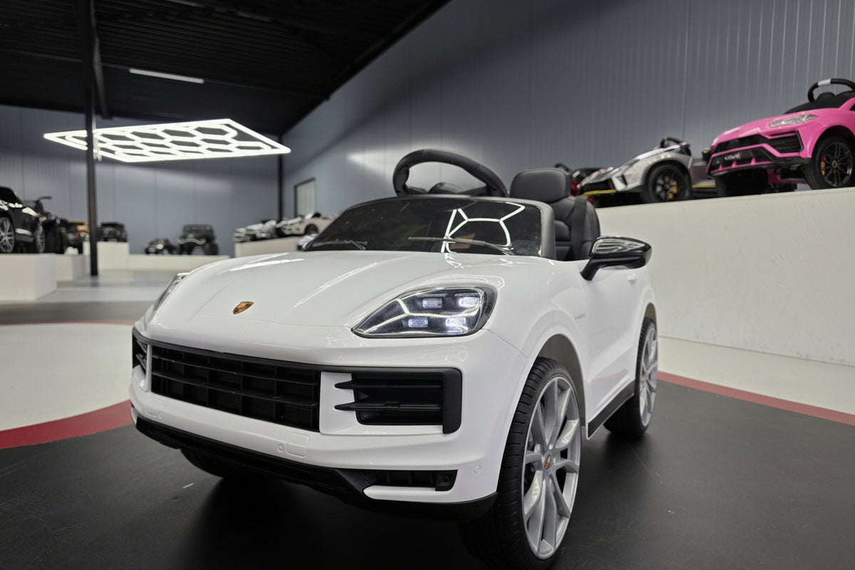Porsche Cayenne 12V electric car for kids – 1 seat, white