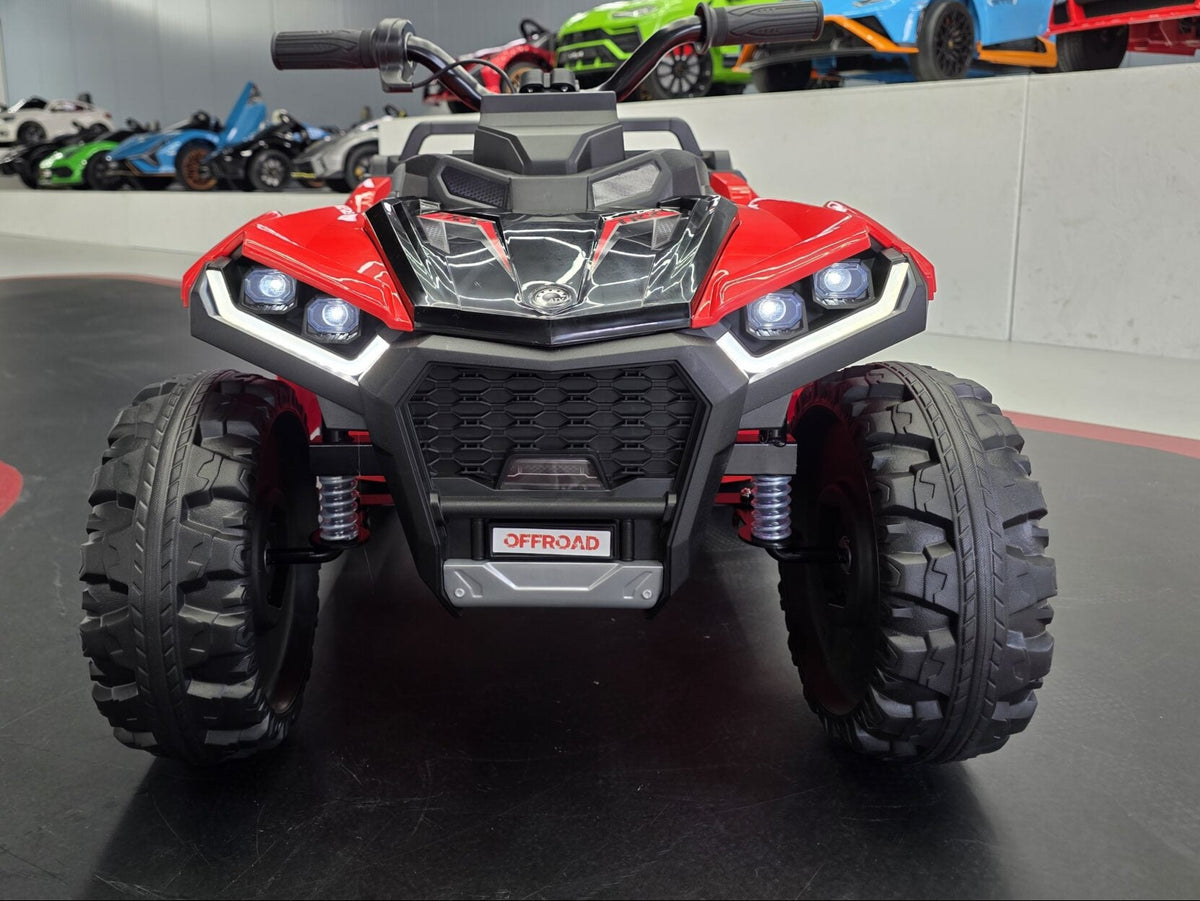 TrailBlazer 24V 6-wheel kids' quad with cargo bed
