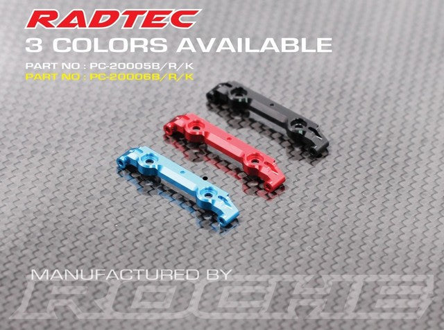 Radtec PC-20005K - Mini-Z MR-04 Front Upper Arm Mount, Wide Chassis (1pcs) Black