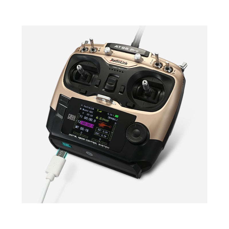 AT9S Pro 10/12-Channels radio (Mode 2) with R9DS Receiver