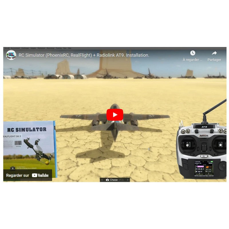 AT9S Pro 10/12-Channels radio (Mode 2) with R9DS Receiver