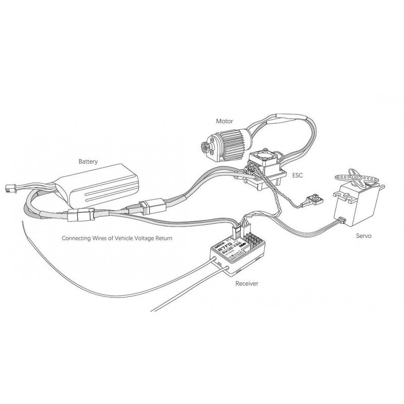 R7FG 2.4Ghz 7Ch gyro integrated Receiver for RC4GS, RC6GS, T8FB & T8S